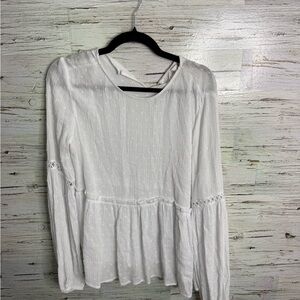 Apricot - white long sleeve blouse boho size 6